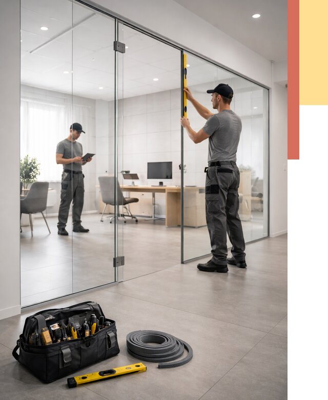 Цельностеклянные перегородки под ключ в Волгодонске от 10396 руб. — монтаж и цены | ОТДЕЛОЧНИК-Вгн