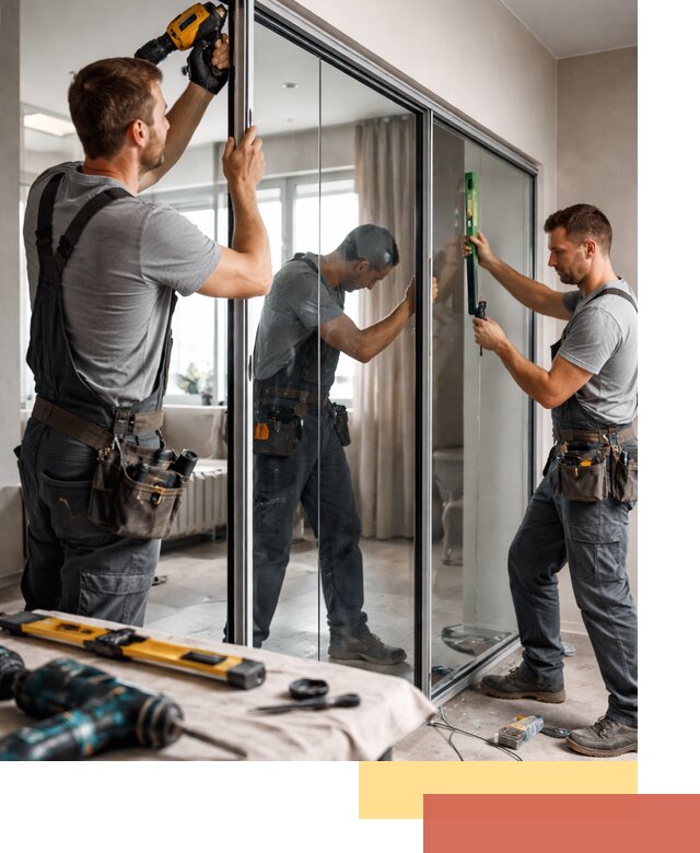 Каркасные стеклянные перегородки под ключ в Волгодонске