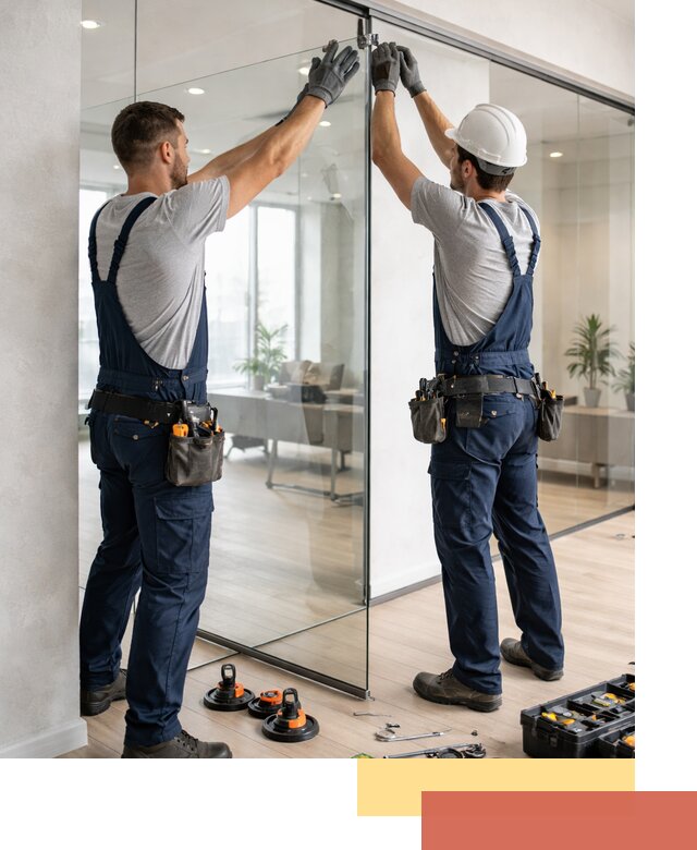 Безрамные стеклянные перегородки под ключ в Волгодонске