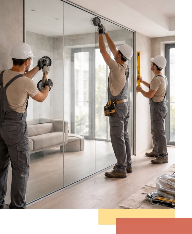 Перегородки из закаленного стекла в Волгодонске для офисов и квартир