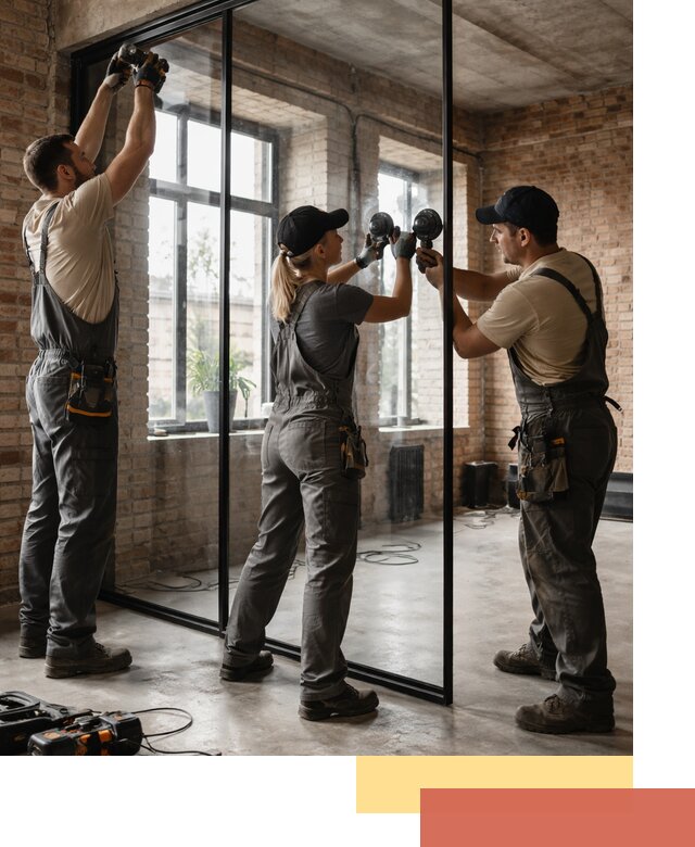 Стеклянные перегородки лофт — изготовление и монтаж в Волгодонске