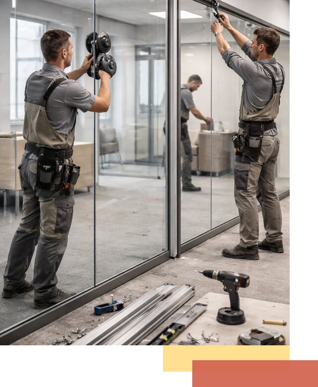 Стеклянные офисные перегородки под ключ в Волгодонске