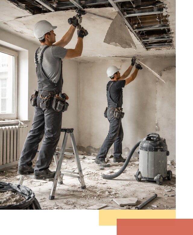 Демонтаж гипсокартонного потолка в Волгодонске быстро и аккуратно