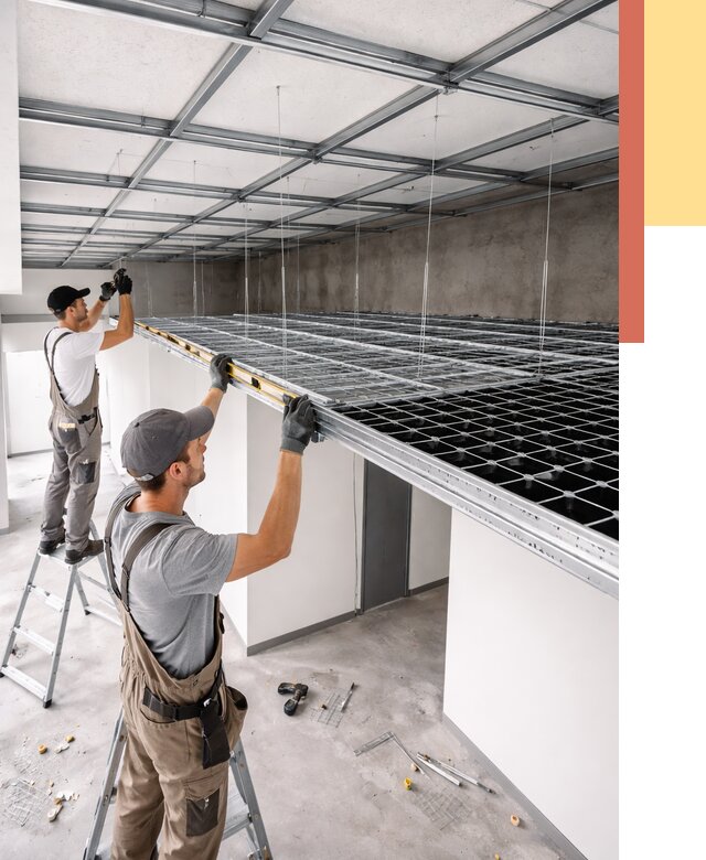 Монтаж потолка грильято в Волгодонске от 492 руб./м² — быстрая сборка под ключ | ОТДЕЛОЧНИК-Вгн