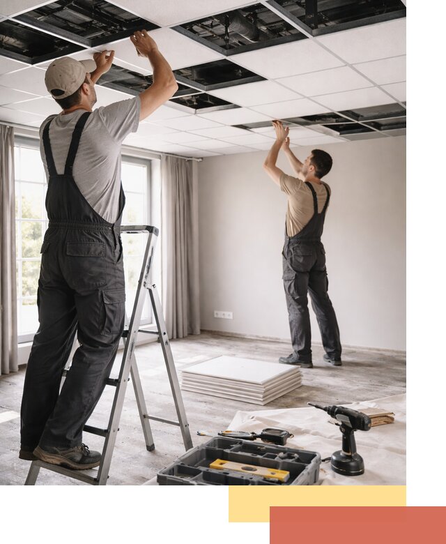 Замена плит подвесного потолка в Волгодонске быстро и качественно