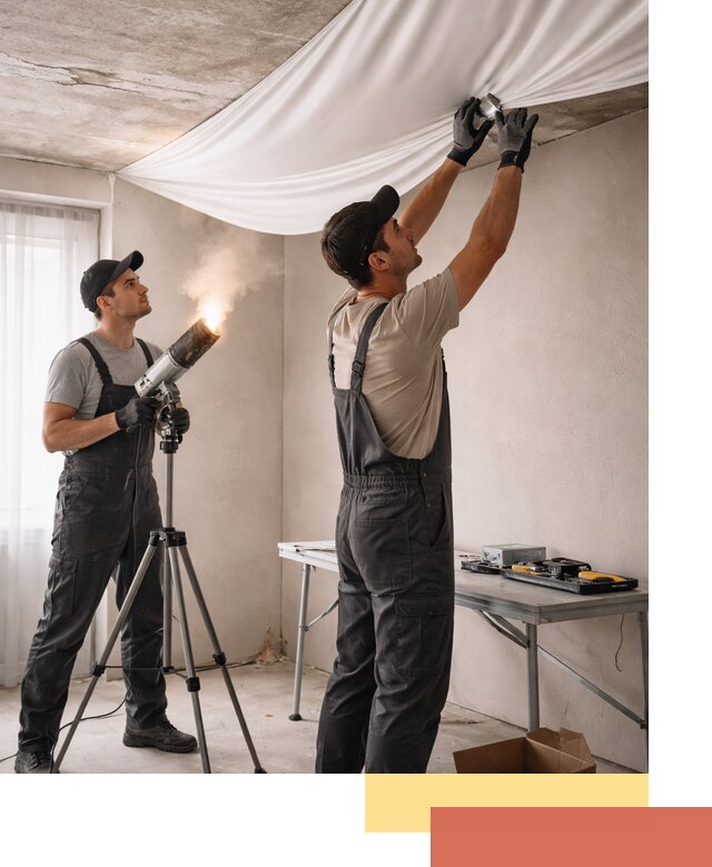 Установка натяжного потолка под ключ в Волгодонске