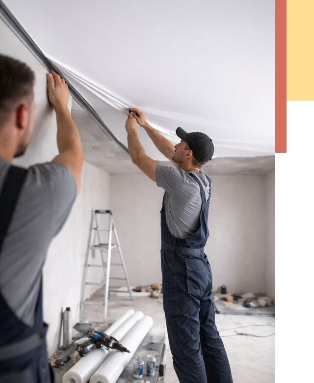 Монтаж матового натяжного потолка в Волгодонске от 4924 руб./м² — быстро и недорого | ОТДЕЛОЧНИК-Вгн