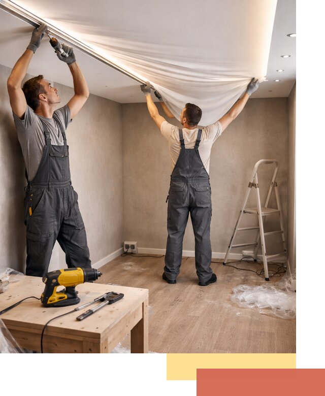 Монтаж натяжного потолка с подсветкой в Волгодонске цена и сроки