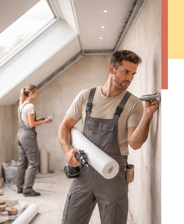 Монтаж натяжного потолка на мансарде в Волгодонске от 3830 руб. | ОТДЕЛОЧНИК-Вгн