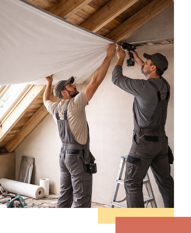 Монтаж натяжного потолка в мансарде в Волгодонске