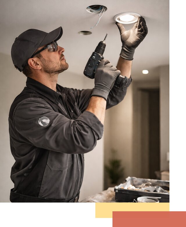 Установка точечных светильников в натяжной потолок в Волгодонске