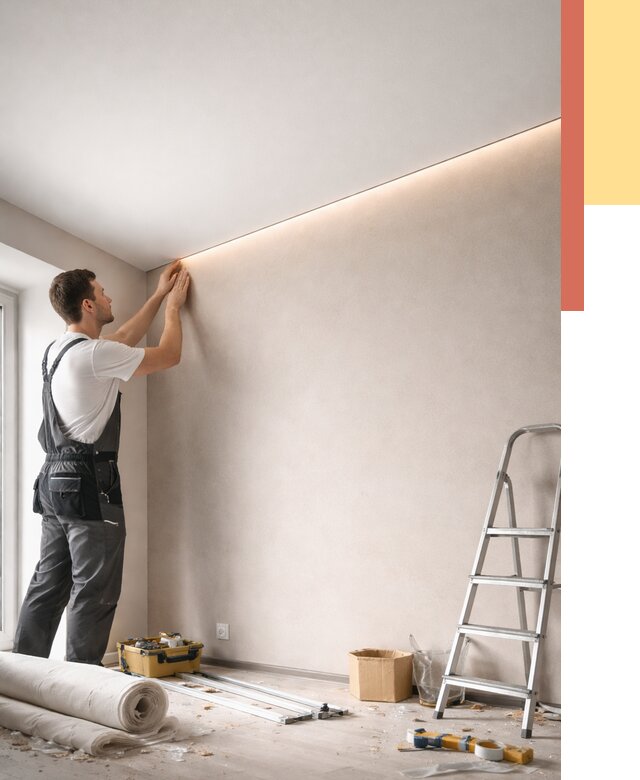 Теневые натяжные потолки в Волгодонске от 8973 руб. под ключ | ОТДЕЛОЧНИК-Вгн