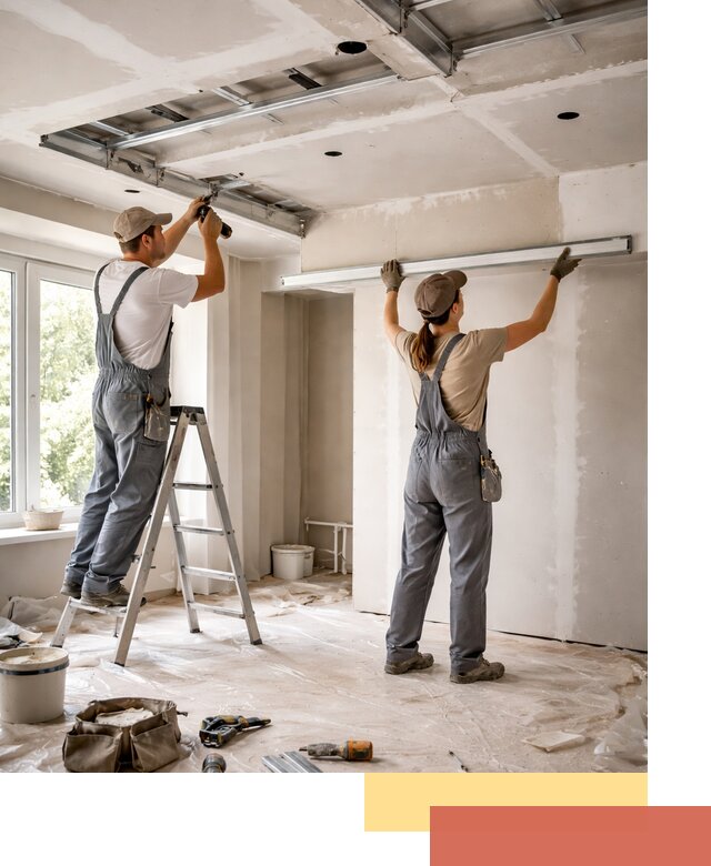 Монтаж многоуровневого потолка из гипсокартона в Волгодонске