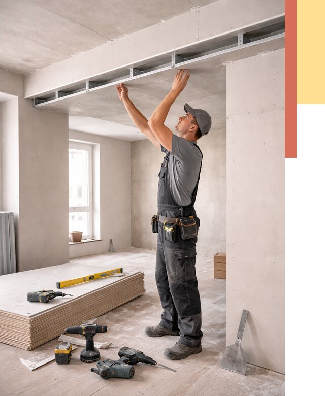 Потолок из гипсокартона с нишей в Волгодонске от 1368 руб. под ключ | ОТДЕЛОЧНИК-Вгн