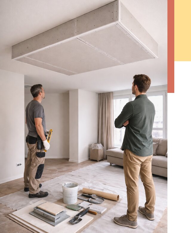 Короб на потолке из гипсокартона в Волгодонске от 2407 руб. — монтаж и услуги под ключ | ОТДЕЛОЧНИК-Вгн