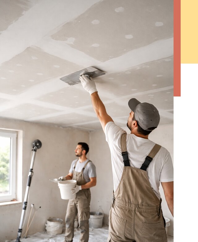 Шпаклевка потолка из гипсокартона в Волгодонске от 3502 руб./м2 — услуги под ключ | ОТДЕЛОЧНИК-Вгн
