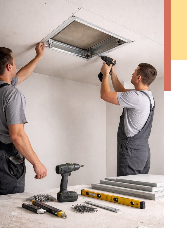 Установка люка в потолок ГКЛ в Волгодонске от 2736 руб. под ключ | ОТДЕЛОЧНИК-Вгн