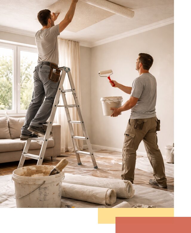 Поклейка обоев на потолок в Волгодонске — качественно и быстро