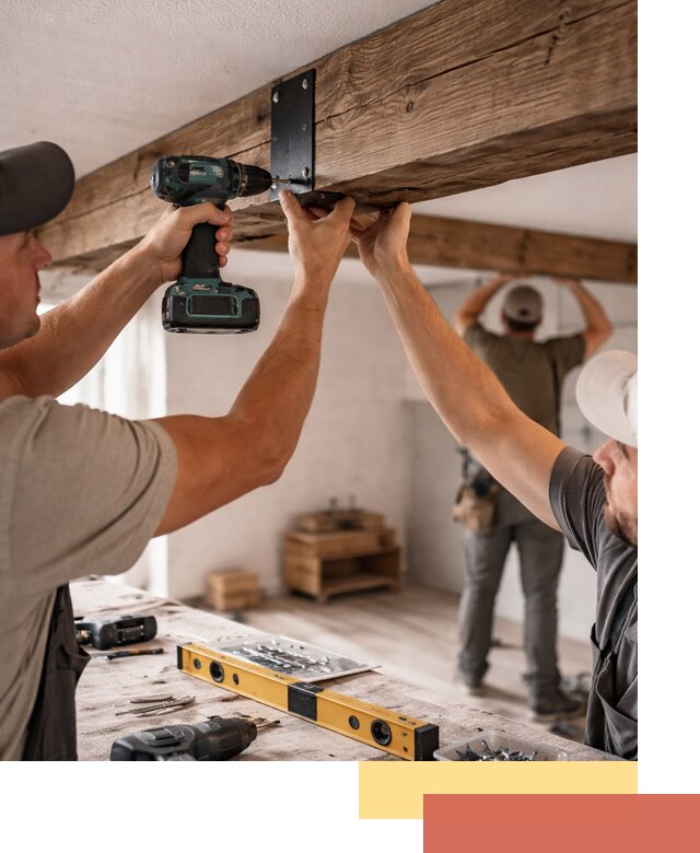 Монтаж декоративных потолочных балок в Волгодонске