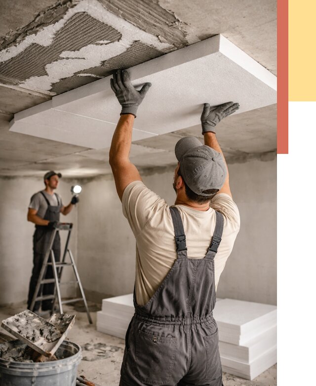 Утепление потолка пенопластом в Волгодонске от 4924 руб/м2 — недорого и быстро | ОТДЕЛОЧНИК-Вгн