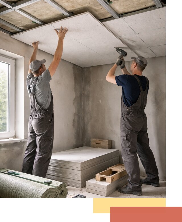 Шумоизоляция потолка панелями ЗИПС в Волгодонске